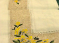 Rectangular tablecloth with lemon application