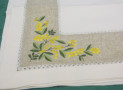 Rectangular tablecloth with lemon application