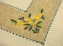 Rectangular tablecloth with lemon application